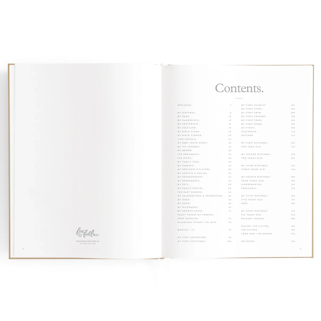 Baby book 0-5 years