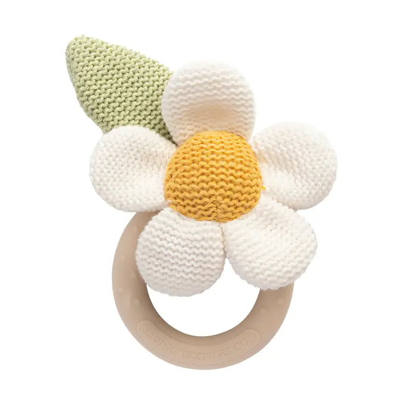 Daisy Teething Ring Rattle