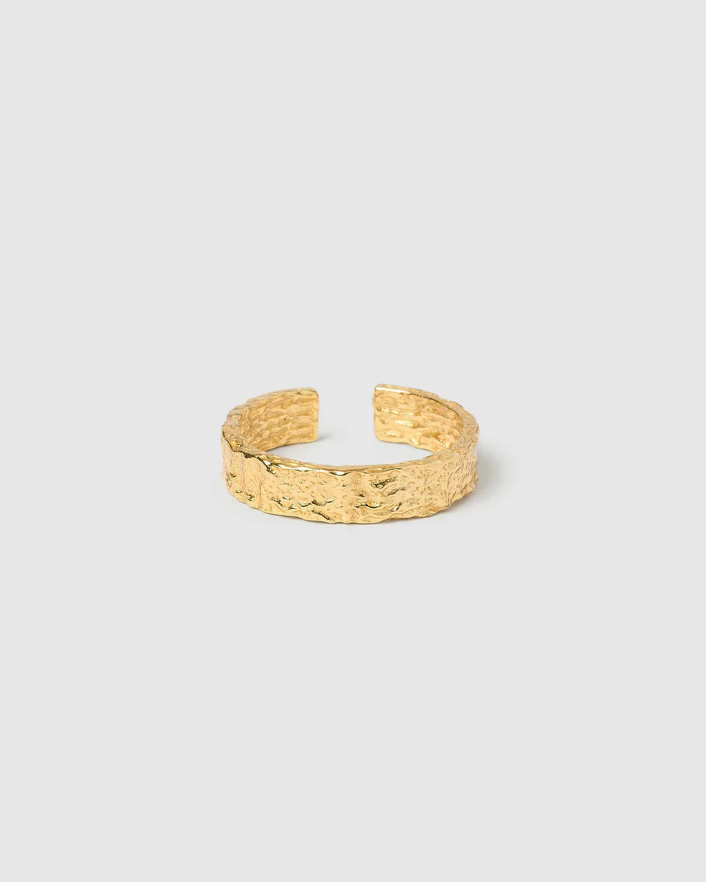 Eros Gold Textured Ring Medium