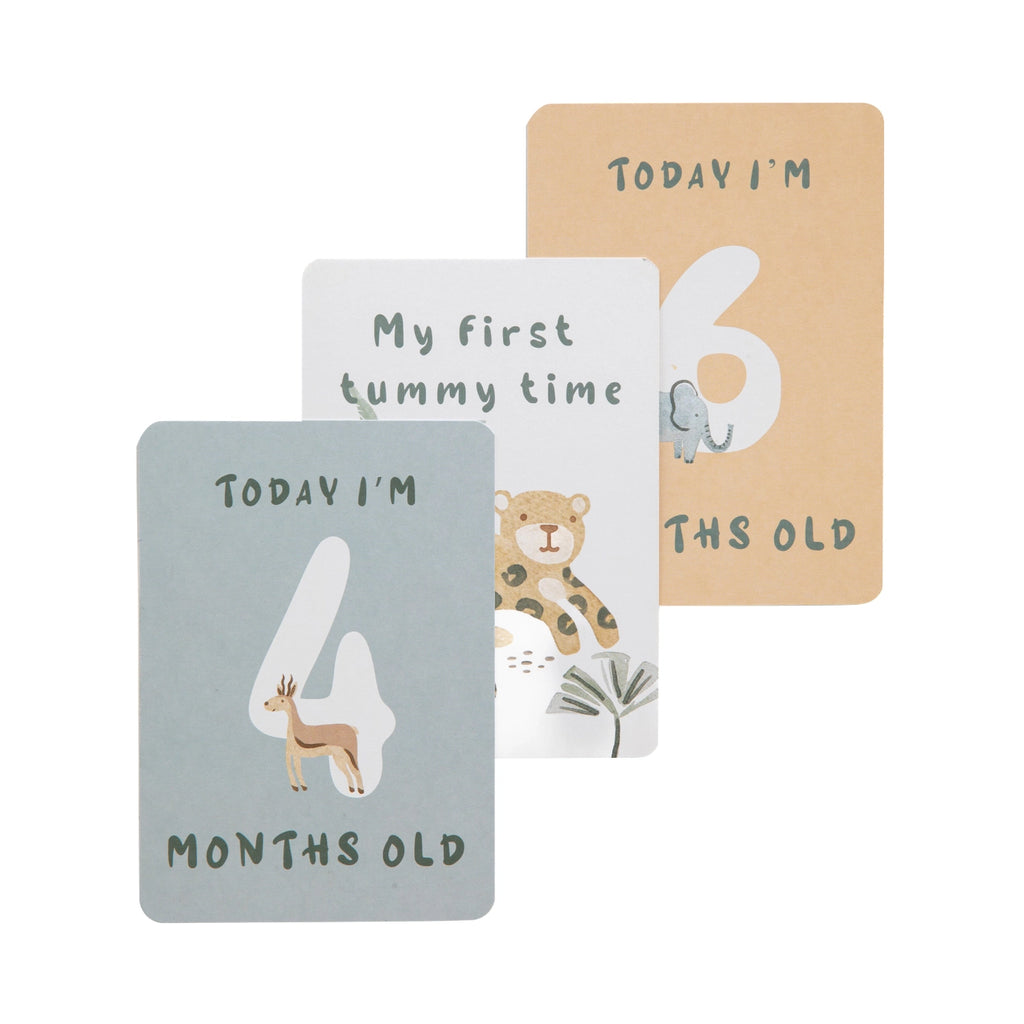 Safari Baby Milestone Cards